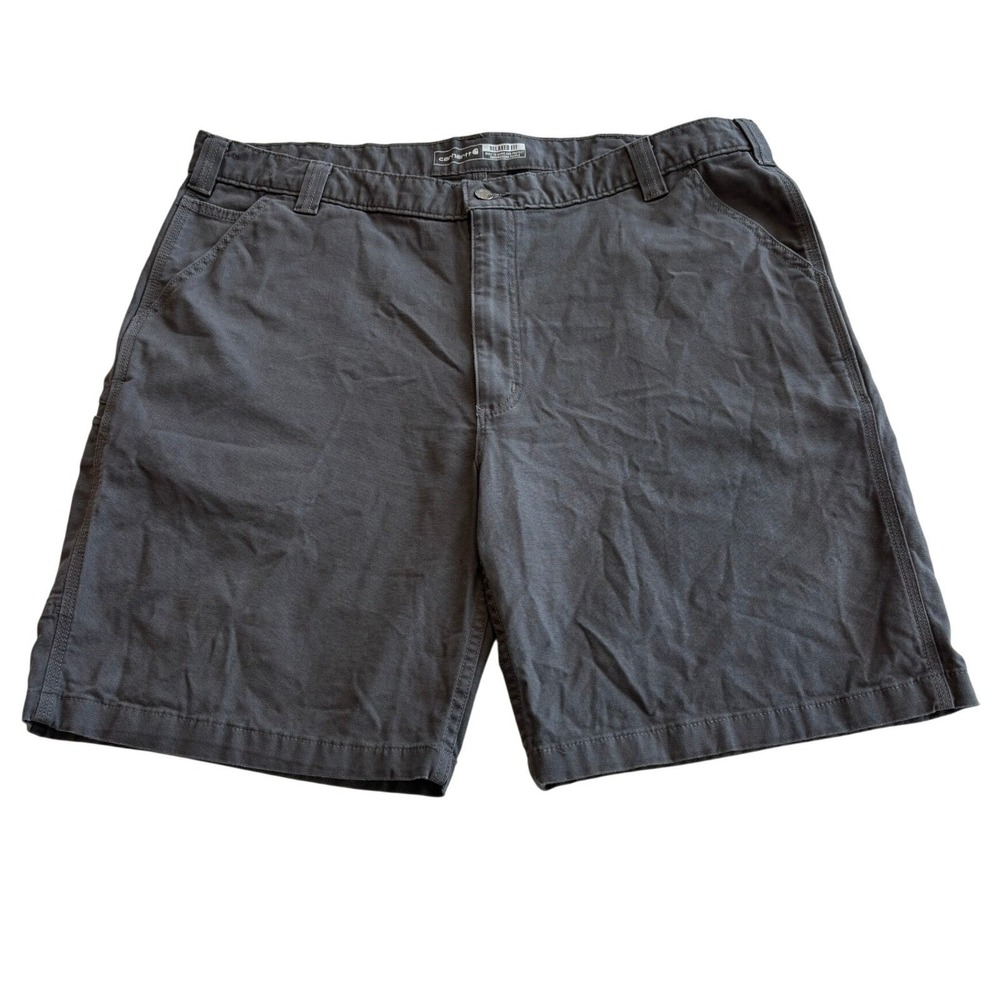 Carhartt‎ Relaxed Fit Canvas Work Shorts Mens Size 42 Gray Rugged Flex BS2514